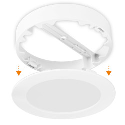 Solight LED mini panel koupelnový 2v1, 3CCT, podhledový/přisazený, 12W, 1020lm, IP54, bílá, kulatý