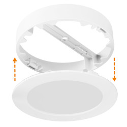 Solight LED mini panel koupelnový 2v1, 3CCT, podhledový/přisazený, 18W, 1530lm, IP54, bílá, kulatý