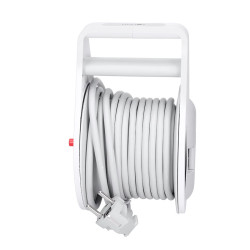 Solight prodlužovací přívod na bubnu 10m, USB A+C, 2 zásuvky, šedý kabel, 3x 1,0mm2