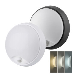 Solight LED venkovní osvětlení se senzorem, 3 CCT, 15/18/20W, 1800lm, 22cm, 2v1 - bílý a černý kryt