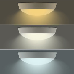 Solight LED venkovní osvětlení, nastavitelná teplota světla - 3CCT, 15/18/20W, 1800lm, 22cm, 2v1 - bílý a černý kryt