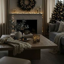 Solight sada dvou vánočních LED světélek, 15/20cm, 30x LED, AA baterie