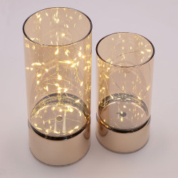 Solight sada dvou vánočních LED světélek, 15/20cm, 30x LED, AA baterie