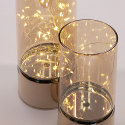 Solight sada dvou vánočních LED světélek, 15/20cm, 30x LED, AA baterie