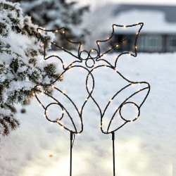 Solight LED venkovní dekorace zvonečky, 100x LED, časovač, 55cm, 3x AA