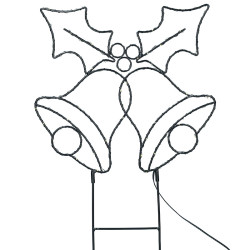 Solight LED venkovní dekorace zvonečky, 100x LED, časovač, 55cm, 3x AA