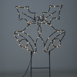 Solight LED venkovní dekorace zvonečky, 100x LED, časovač, 55cm, 3x AA
