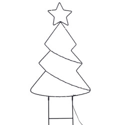 Solight LED venkovní dekorace vánoční stromeček, 85x LED, časovač, 68cm, 3x AA