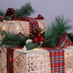 Solight sada 3 LED vánočních dárků, 48x LED, IP44, 230V