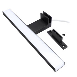 Solight LED koupelnové osvětlení nad zrcadlo 3v1, 7W, 455lm, 4000K, IP44, 40cm, černá