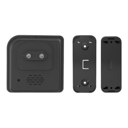 Solight bezdrátový zvonek, 2 tlačítka, do zásuvky, 200m, černý, learning code