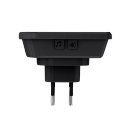 Solight 2x bezdrátový zvonek, do zásuvky, 200m, černý, learning code