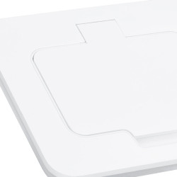 Solight vestavná podlahová zásuvka, IP55, matná bílá, obdélníkové víčko