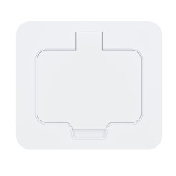 Solight vestavná podlahová zásuvka, IP55, matná bílá, obdélníkové víčko