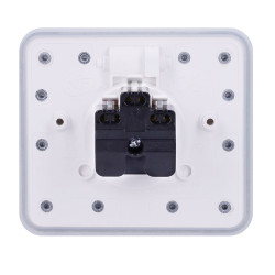 Solight vestavná podlahová zásuvka, IP55, matná bílá, obdélníkové víčko