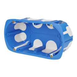 Solight vestavná podlahová dvojzásuvka, IP55, matná bílá, obdélníkové víčko