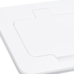 Solight vestavná podlahová dvojzásuvka, IP55, matná bílá, obdélníkové víčko