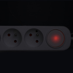 Solight prodlužovací přívod 3 zásuvky, USB A+C 20W PD, 3m, 3 x 1mm2, bílý, vypínač