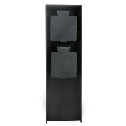 Solight zahradní sloupek IP44, hliník, 2 zásuvky, černý