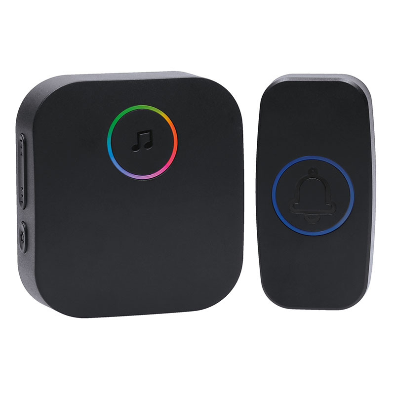 Solight bezdrátový zvonek, do zásuvky, 180m, černý, learning code