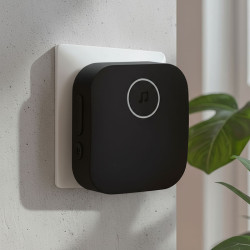 Solight bezdrátový zvonek, do zásuvky, 180m, černý, learning code