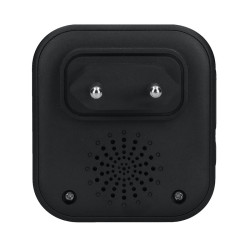 Solight bezdrátový zvonek, do zásuvky, 180m, černý, learning code