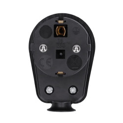 Solight zástrčka úhlová, s průběžnou zásuvkou, IP20 černá