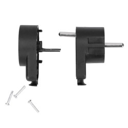 Solight zástrčka úhlová, s průběžnou zásuvkou, IP20 černá