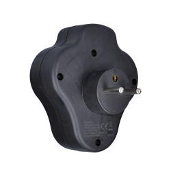 Solight rozbočka s USB A+C rychlonabíječkou 20W PD, 2 x 10A, černá, vypínač