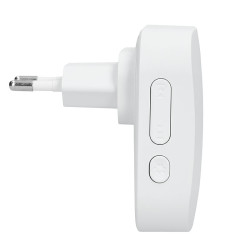Solight bezdrátový zvonek, do zásuvky, 180m, bílý, learning code