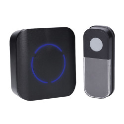 Solight bezdrátový zvonek, do zásuvky, 180m, černý, learning code