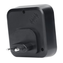 Solight bezdrátový zvonek, do zásuvky, 180m, černý, learning code