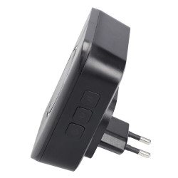 Solight bezdrátový zvonek, do zásuvky, 180m, černý, learning code