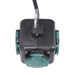 Solight prodlužovací přívod kostka 5m, 3 zásuvky IP44, 3 x 1.5mm2, kabel guma H05RR-F