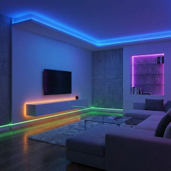 Solight LED SMD RGB pásek, sada s adpatérem, 3m, dálkové ovládání, 10W/m, multicolor