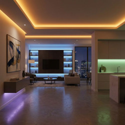 Solight LED světelný pás, RGB + 3CCT, 5m, sada s 24V adaptérem a dálk. ovladačem, 5W/m, IP65