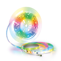Solight LED světelný pás, RGB + 3CCT, 5m, sada s 24V adaptérem a dálk. ovladačem, 5W/m, IP65